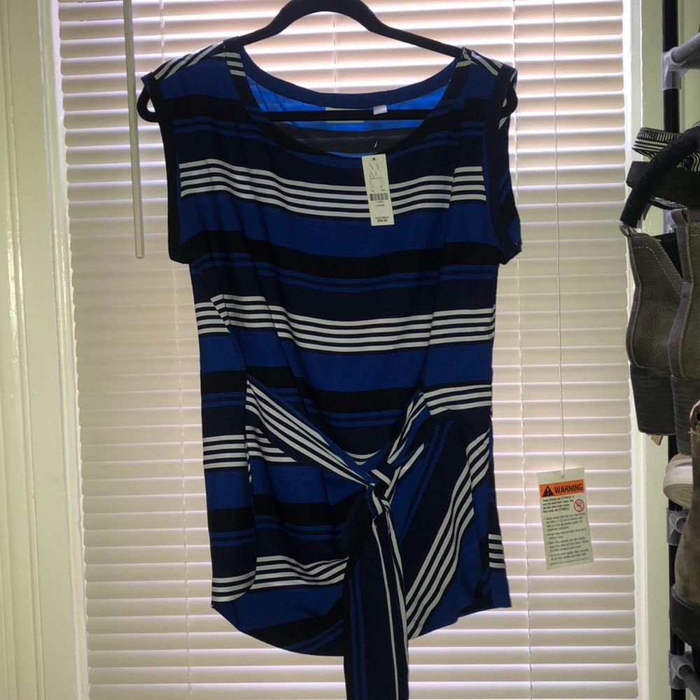 NY&C Tie Front Blouse